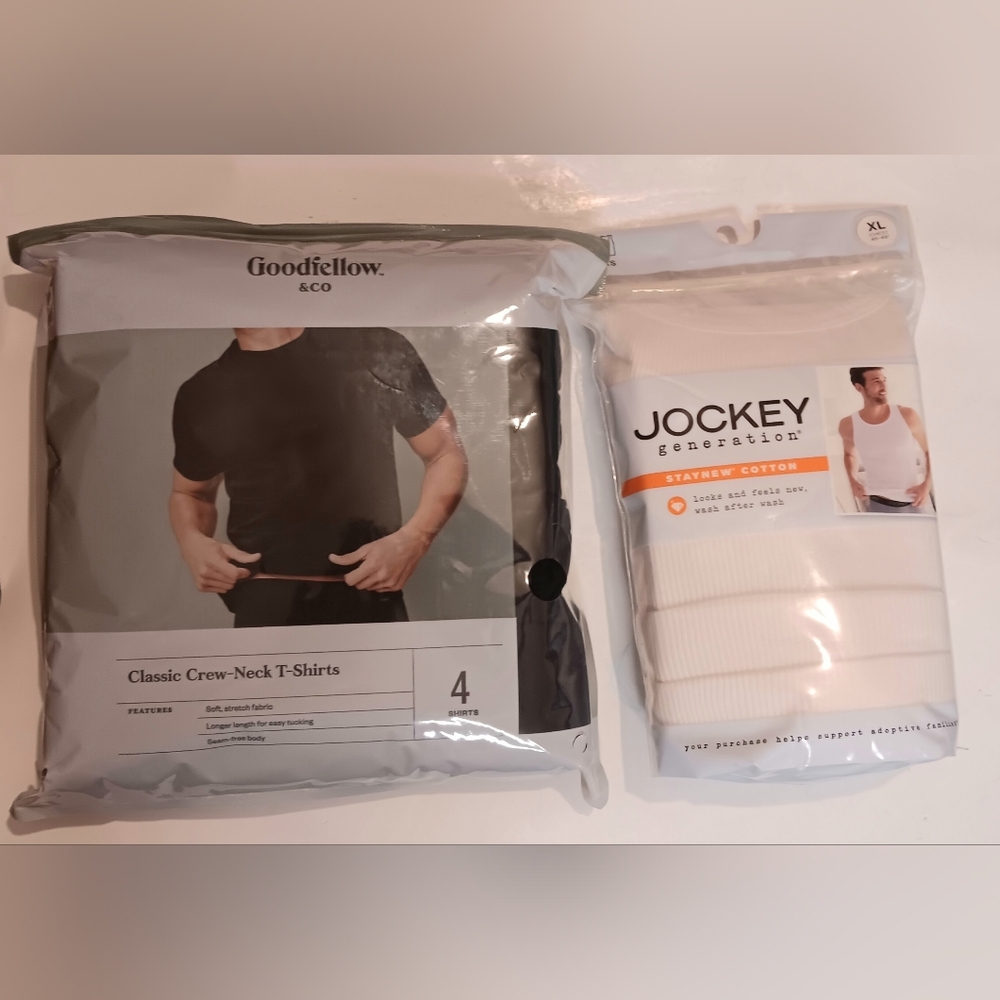 2 New packages of men's shirts XL